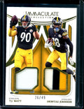 2022 Panini Immaculate T.J. Watt/Diontae Johnson Dual Patch /49 Steelers