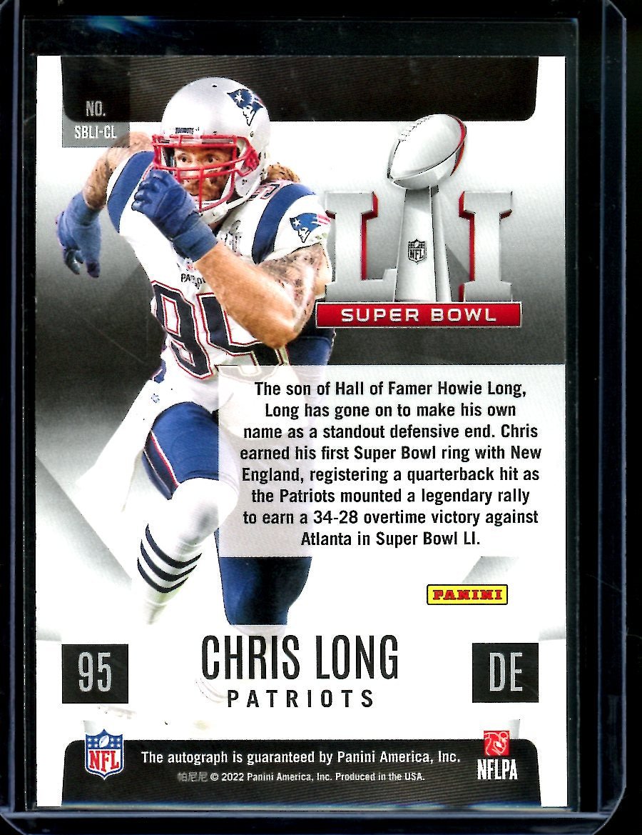 2022 Panini Chris Long Super Bowl Auto Patriots