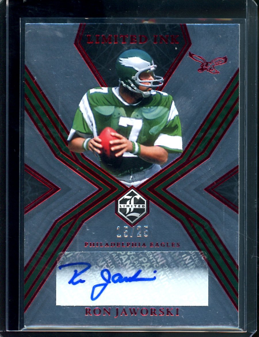 2022 Panini Limited Ron Jaworski Auto /25 Eagles