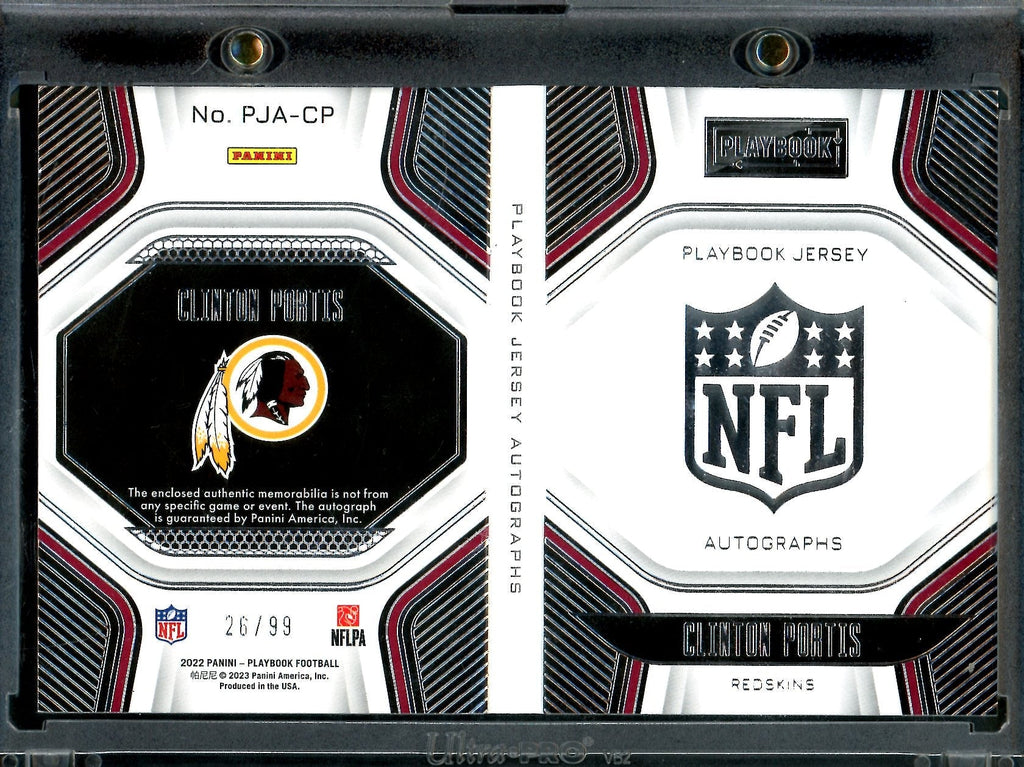 2022 Panini Playbook Clinton Portis Booklet Patch Auto /99 Redskins