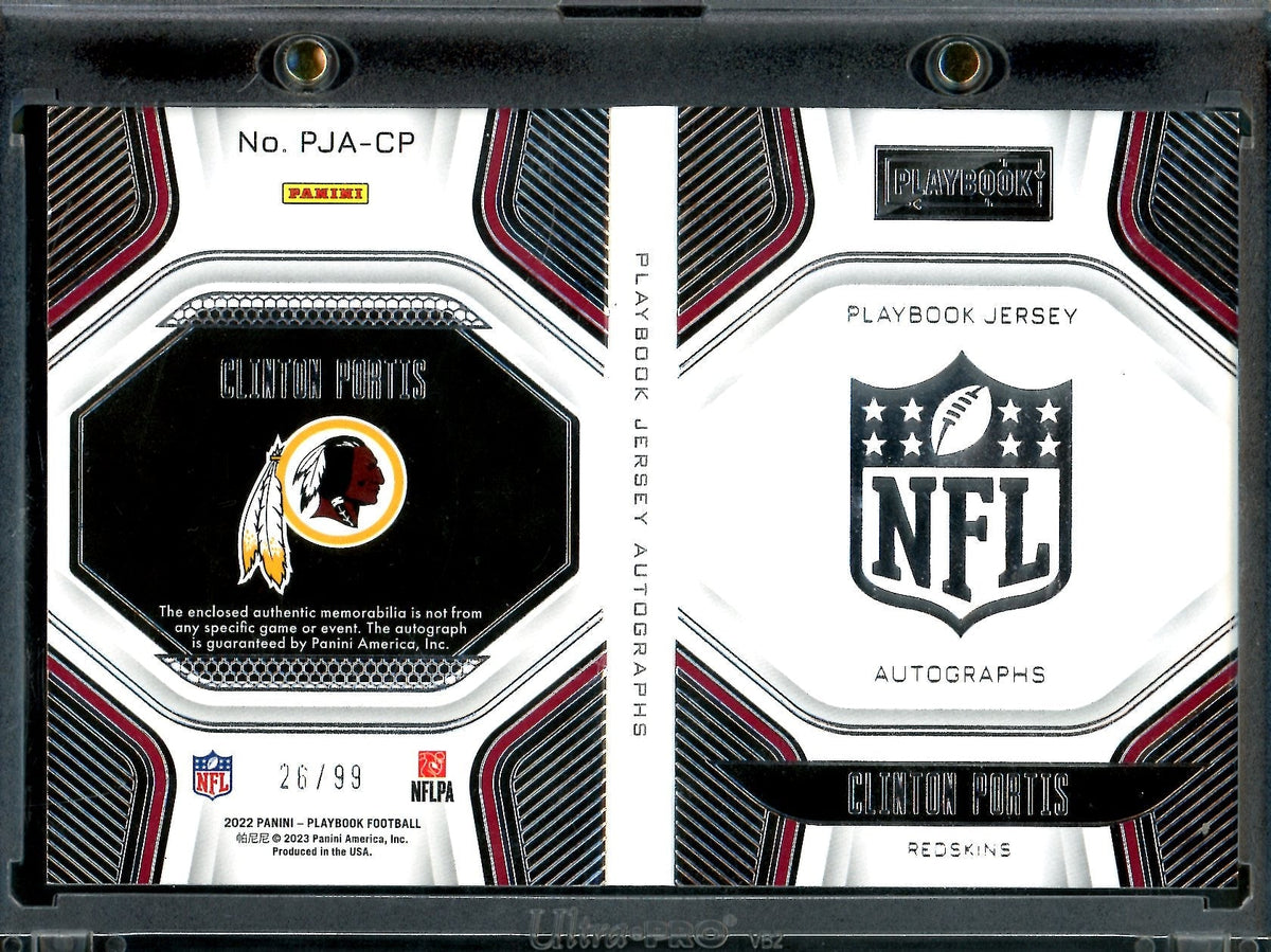 2022 Panini Playbook Clinton Portis Booklet Patch Auto /99 Redskins