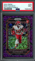 2022 Panini Prizm Isiah Pacheco Rookie Purple Disco /35 PSA 9 Chiefs