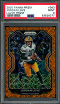 2020 Panini Prizm Jordan Love Rookie Orange Lazer PSA 9 Packers