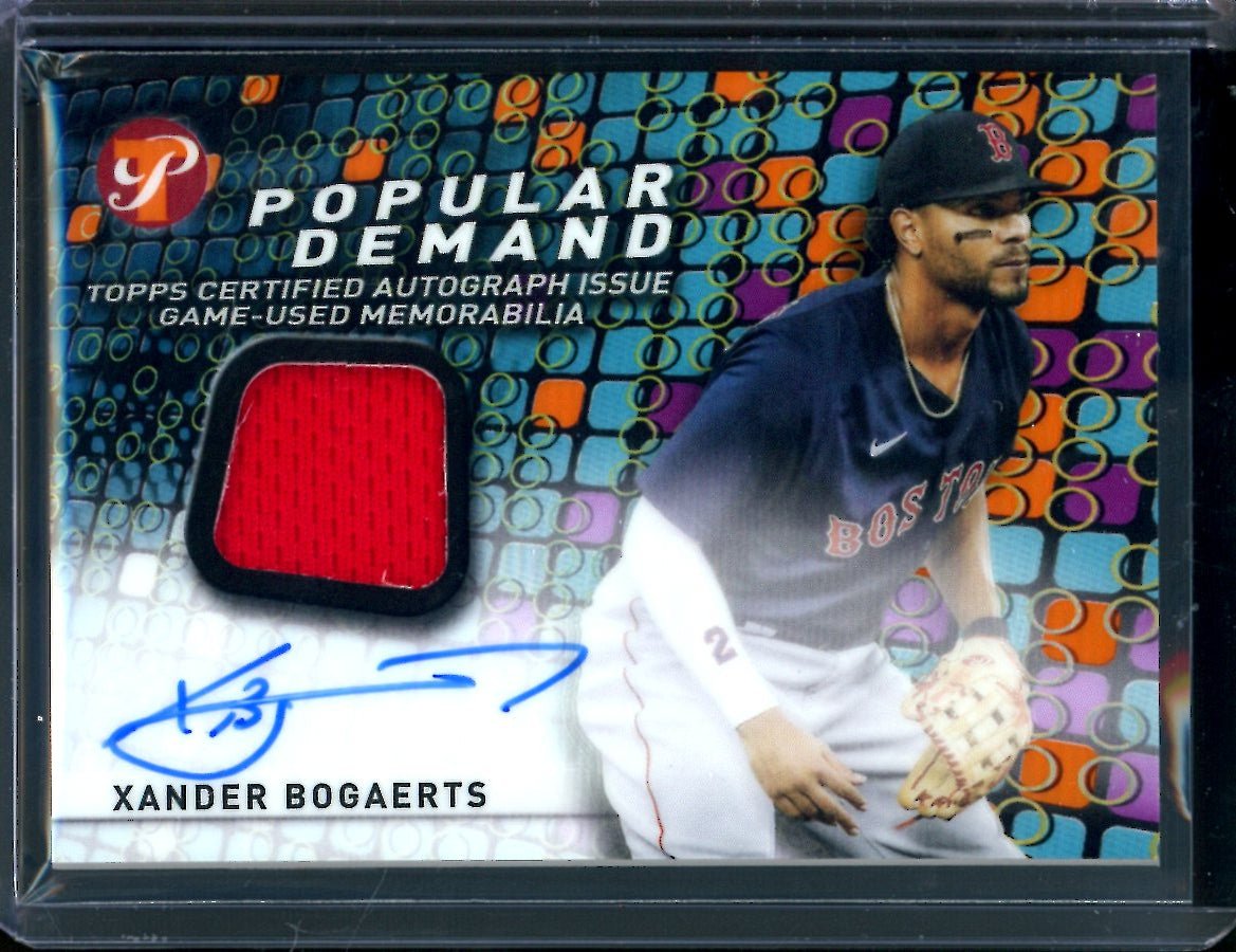 2022 Topps Pristine Xander Bogaerts Popular Demand Patch Auto Orange /25 Red Sox