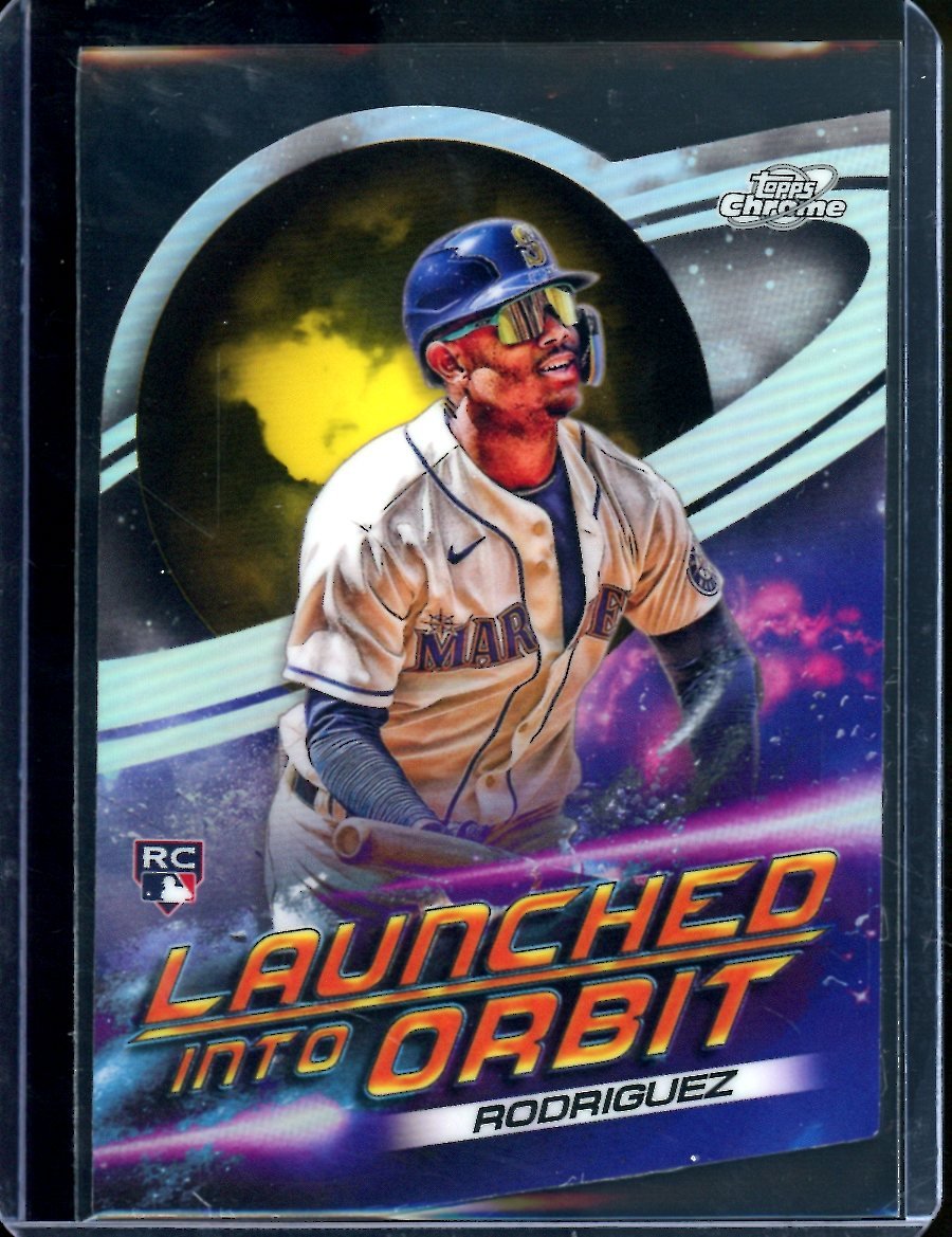 2022 Topps Cosmic Chrome Julio Rodriguez Rookie Launched Into Orbit Mariners