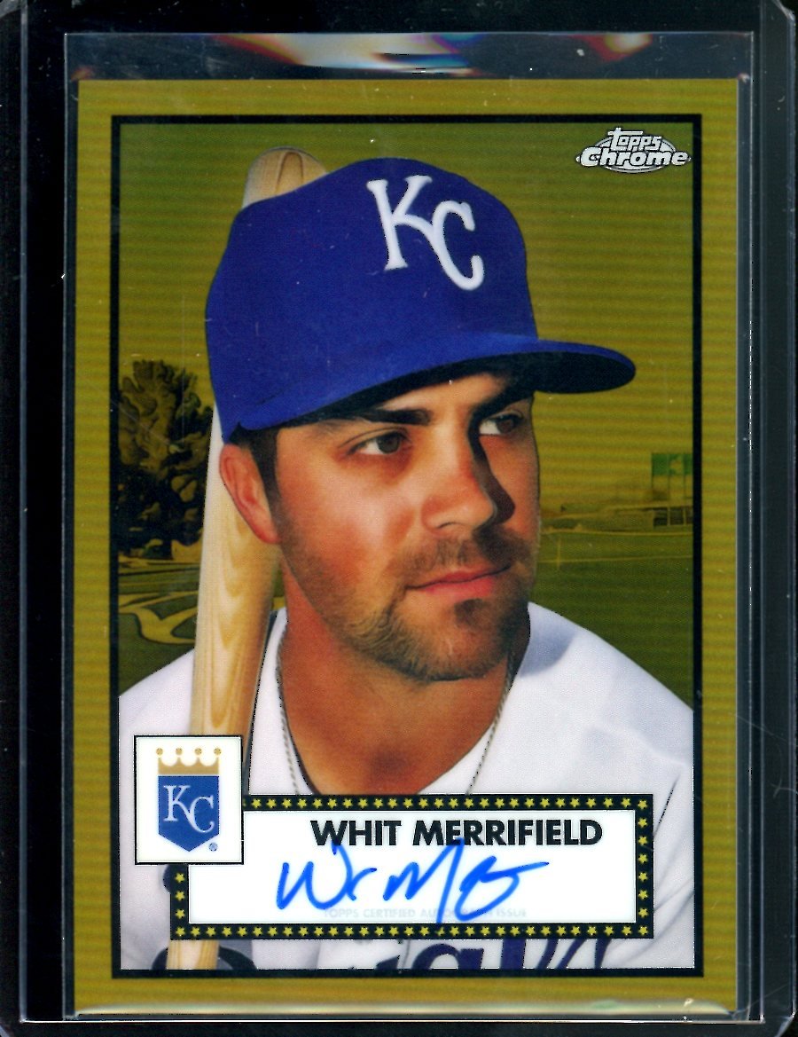 2021 Topps Chrome Platinum Anniversary Whit Merrifield Auto Gold /50 Royals