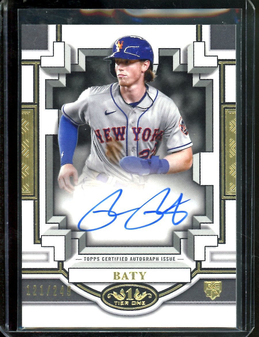 2023 Topps Tier One Brett Baty Rookie Auto /249 Mets