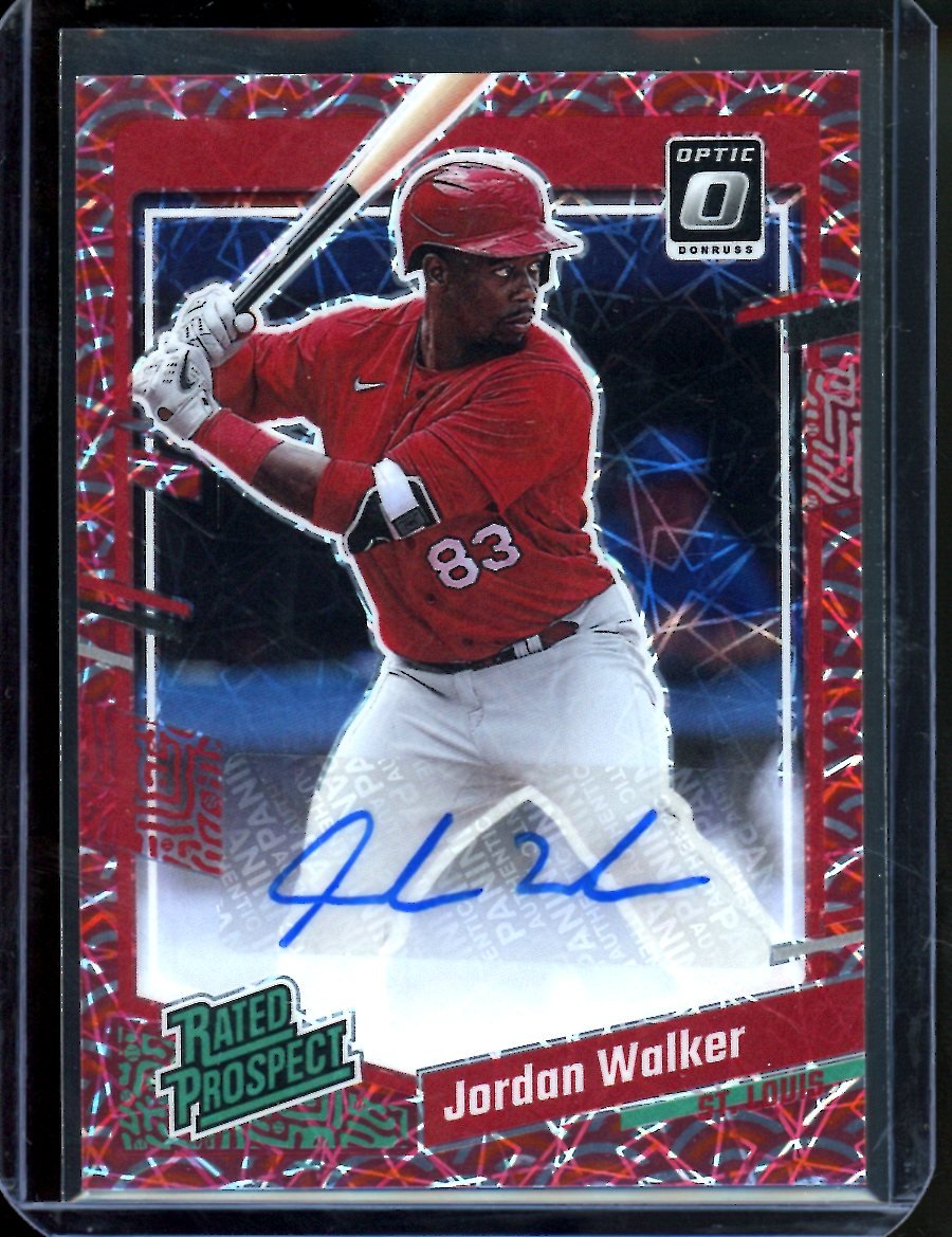 2023 Panini Optic Jordan Walker Rated Rookie Photon Auto Cardinals