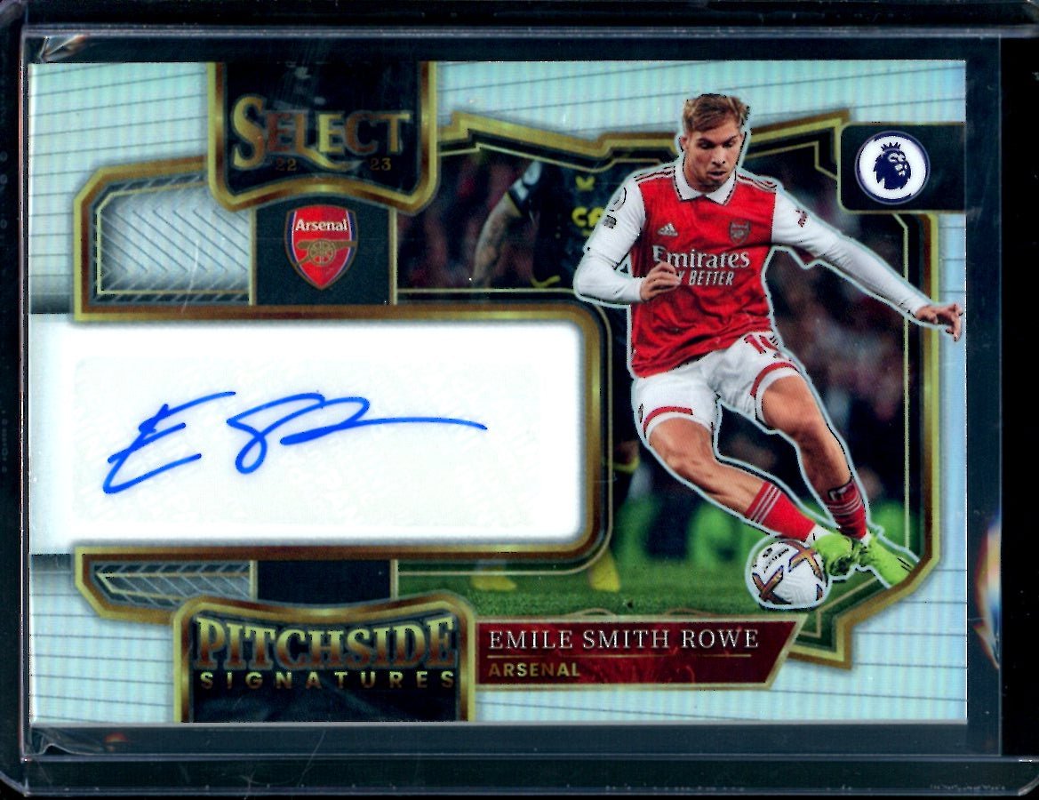 2022/23 Panini Select Emile Smith Rowe Pitchside Signatures Auto Arsenal
