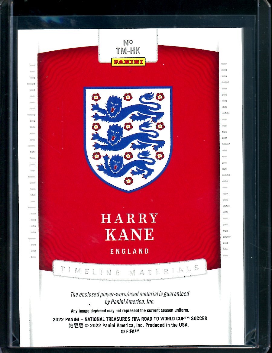 2022 Panini National Treasures Harry Kane Timeline Materials Patch /99 England