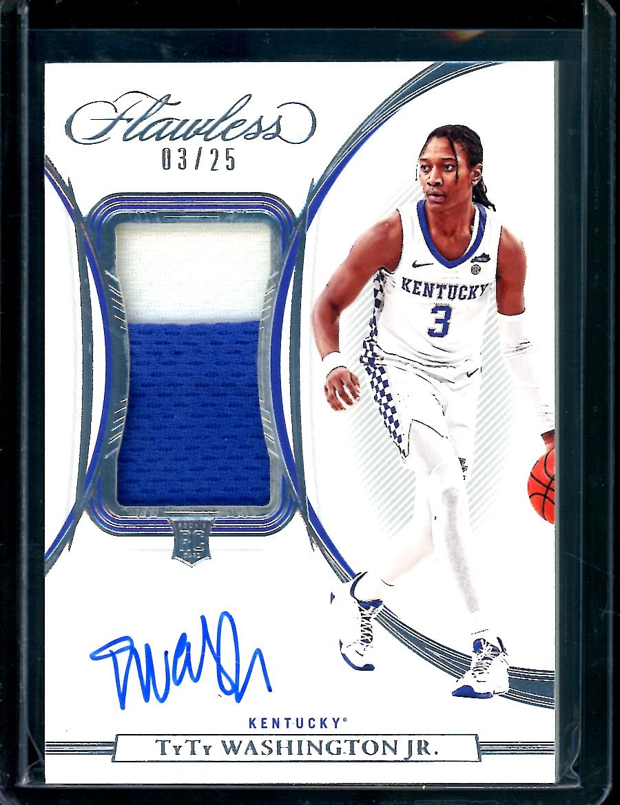 2022 Panini Flawless Collegiate TyTy Washington Rookie RPA /25 Kentucky