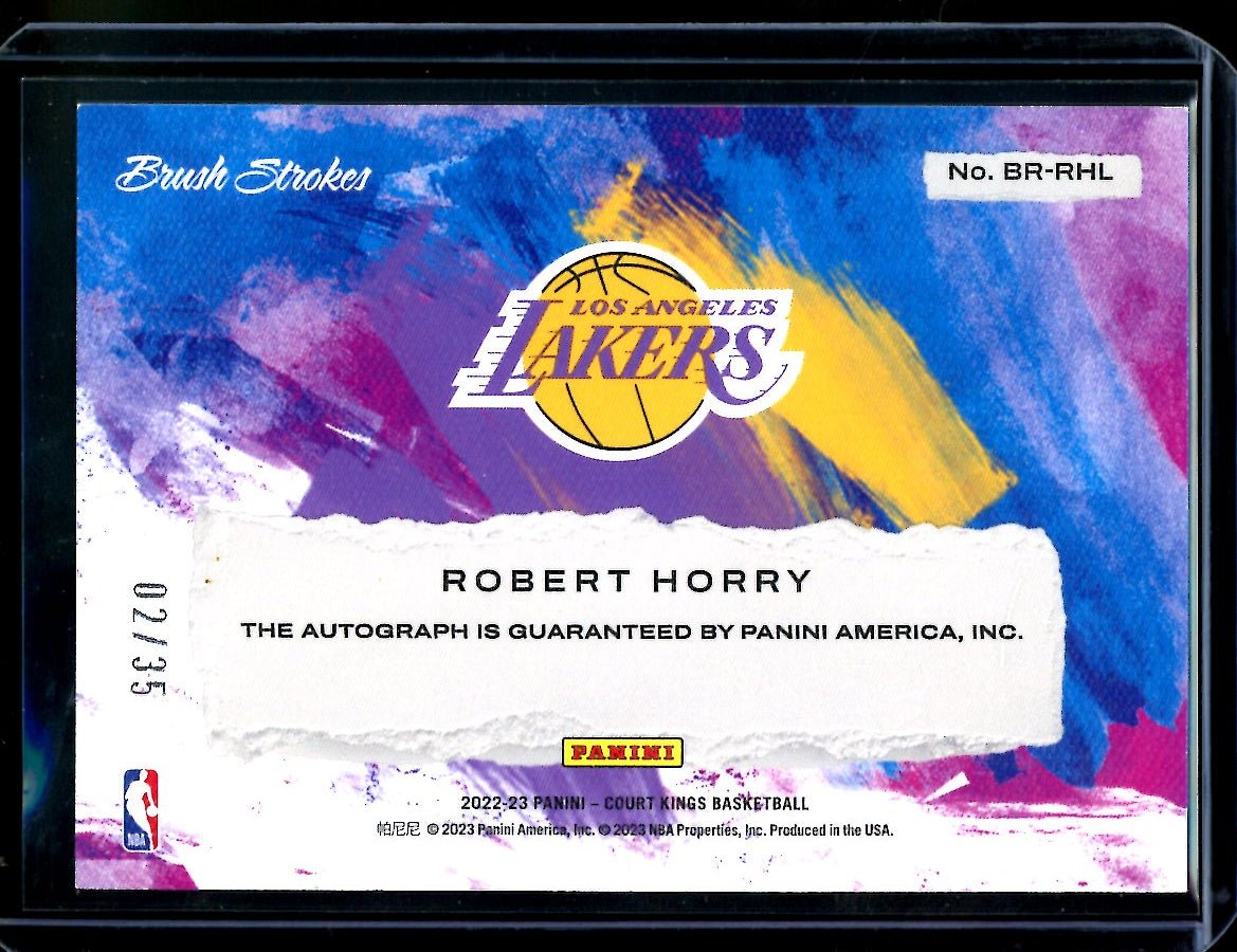 2022/23 Panini Court Kings Robert Horry Brush Strokes Auto /35 Lakers