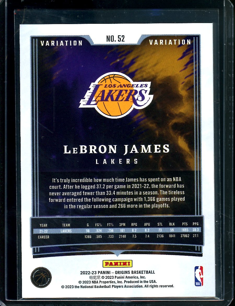 2022/23 Panini Origins LeBron James Variation Lakers