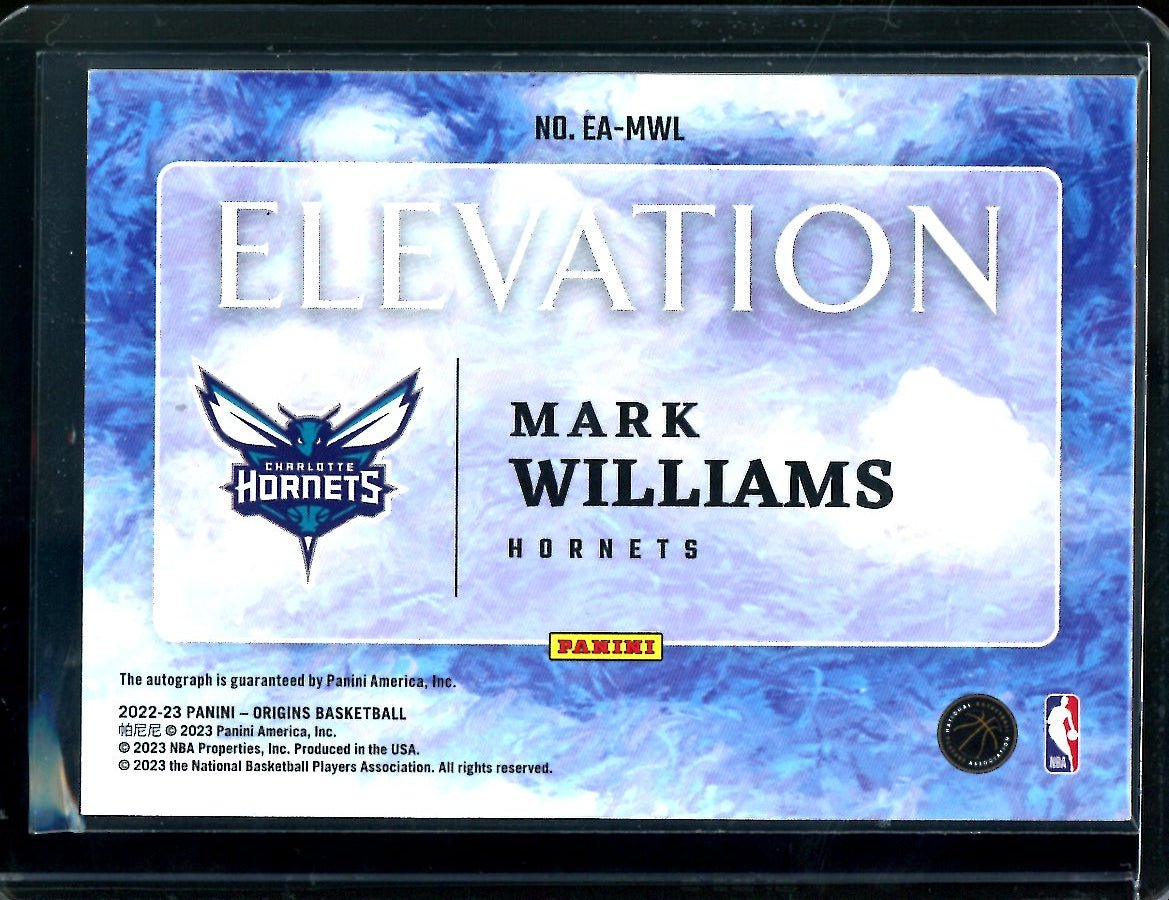 2022/23 Panini Origins Mark Williams Rookie Elevation Auto /99 Hornets