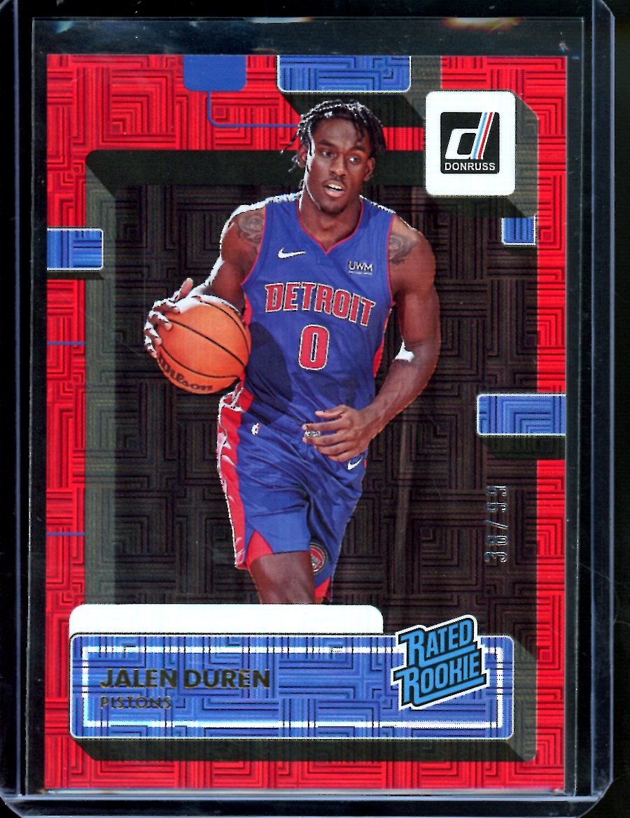 2022/23 Panini Donruss Choice Jalen Duren Rookie Red /99 Pistons
