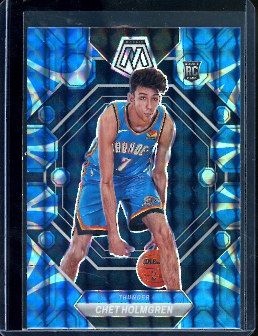2022/23 Panini Mosaic Chet Holmgren Rookie Reactive Blue Thunder