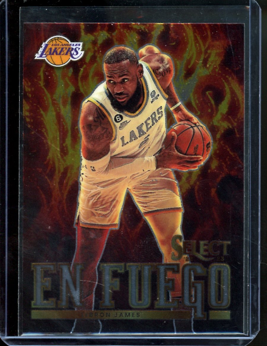 2022/23 Panini Select LeBron James En Fuego Lakers