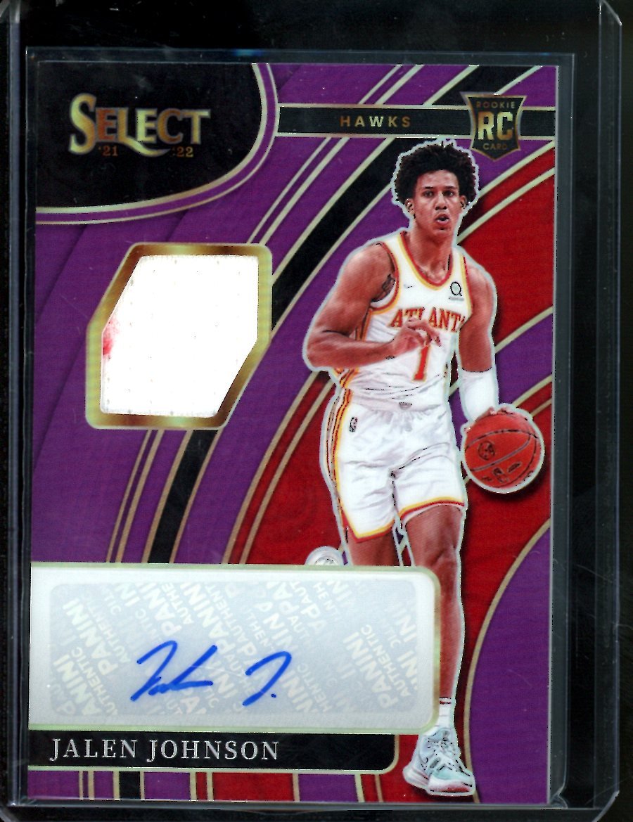 2021/22 Panini Select Jalen Johnson Rookie RPA Purple /99 Hawks