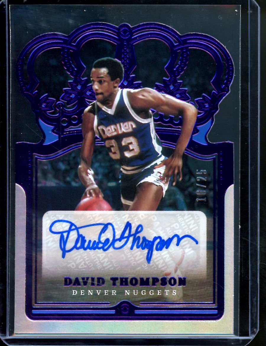 2021/22 Panini Crown Royale David Thompson Auto Purple /25 Nuggets