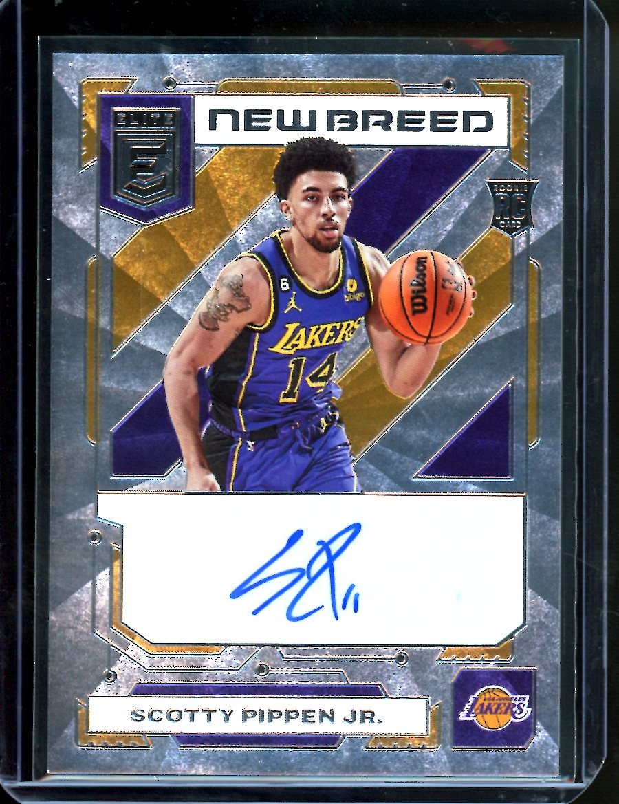 2022/23 Panini Elite Scotty Pippen Jr. Rookie New Breed Auto Lakers