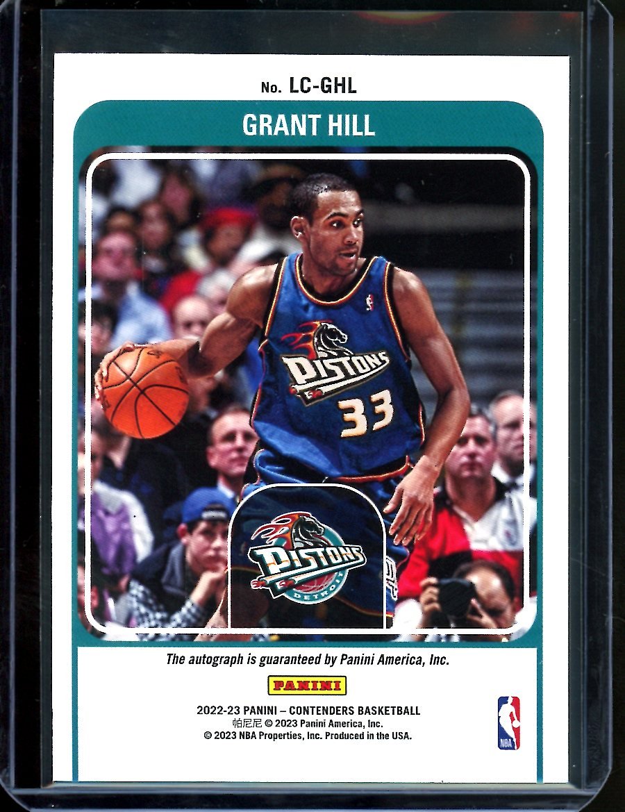 2022/23 Panini Contenders Grant Hill Legendary Auto /49 Pistons