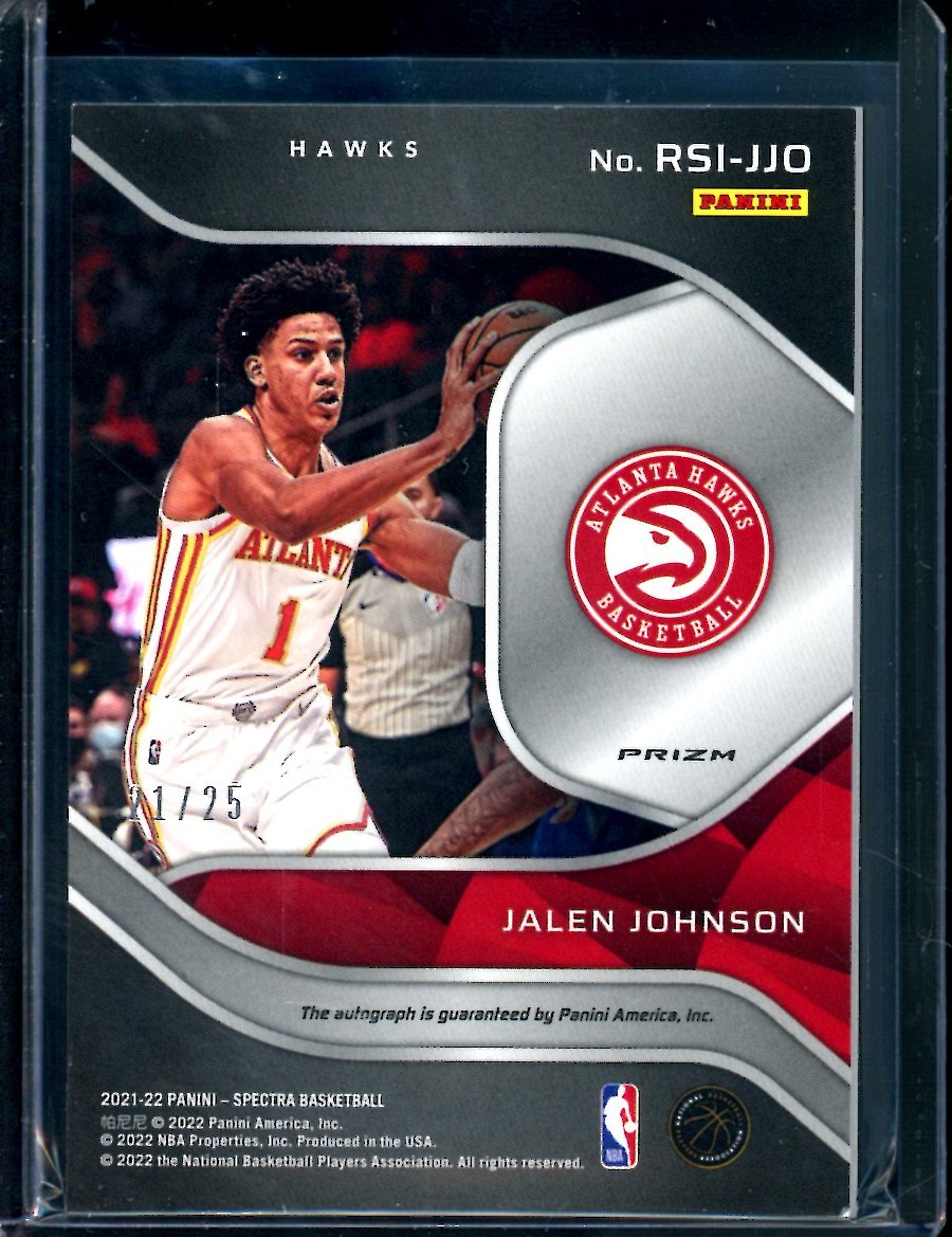 2021/22 Panini Spectra Jalen Johnson Radiant Auto /25 Hawks