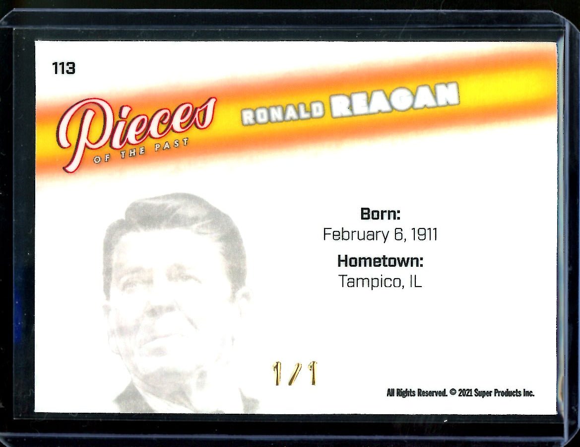 2021 Keepsake Pieces of the Past Ronald Reagan Cracked Ice 1/1