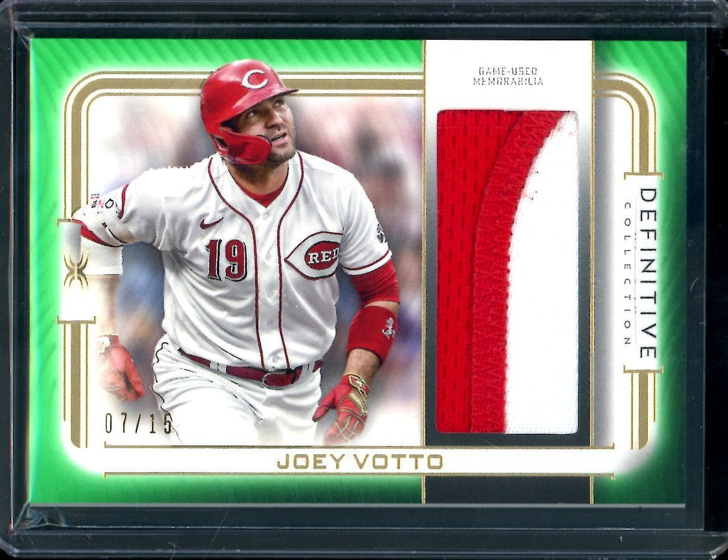 2023 Topps Definitive Joey Votto Green Patch /15 Reds
