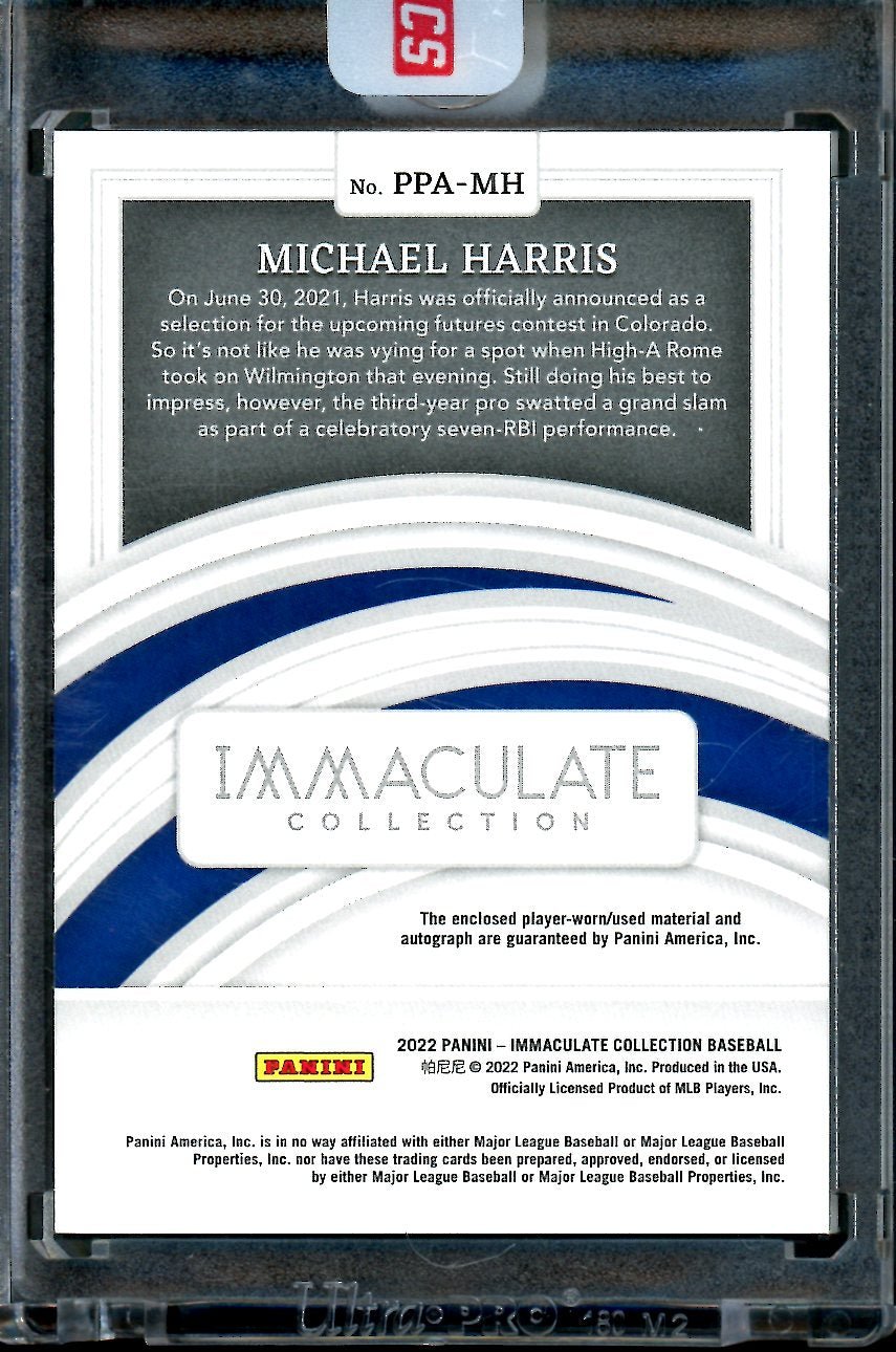 2022 Panini Immaculate Michael Harris Prospect Patch Auto /49 Braves