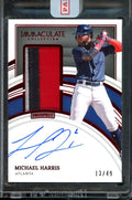 2022 Panini Immaculate Michael Harris Prospect Patch Auto /49 Braves