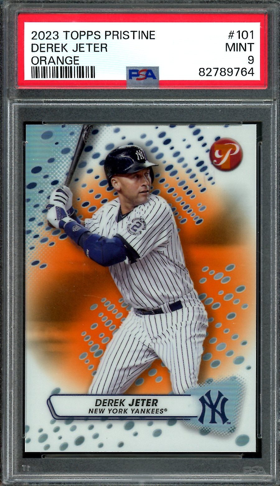 2023 Topps Pristine Derek Jeter Orange /25 PSA 9 Yankees