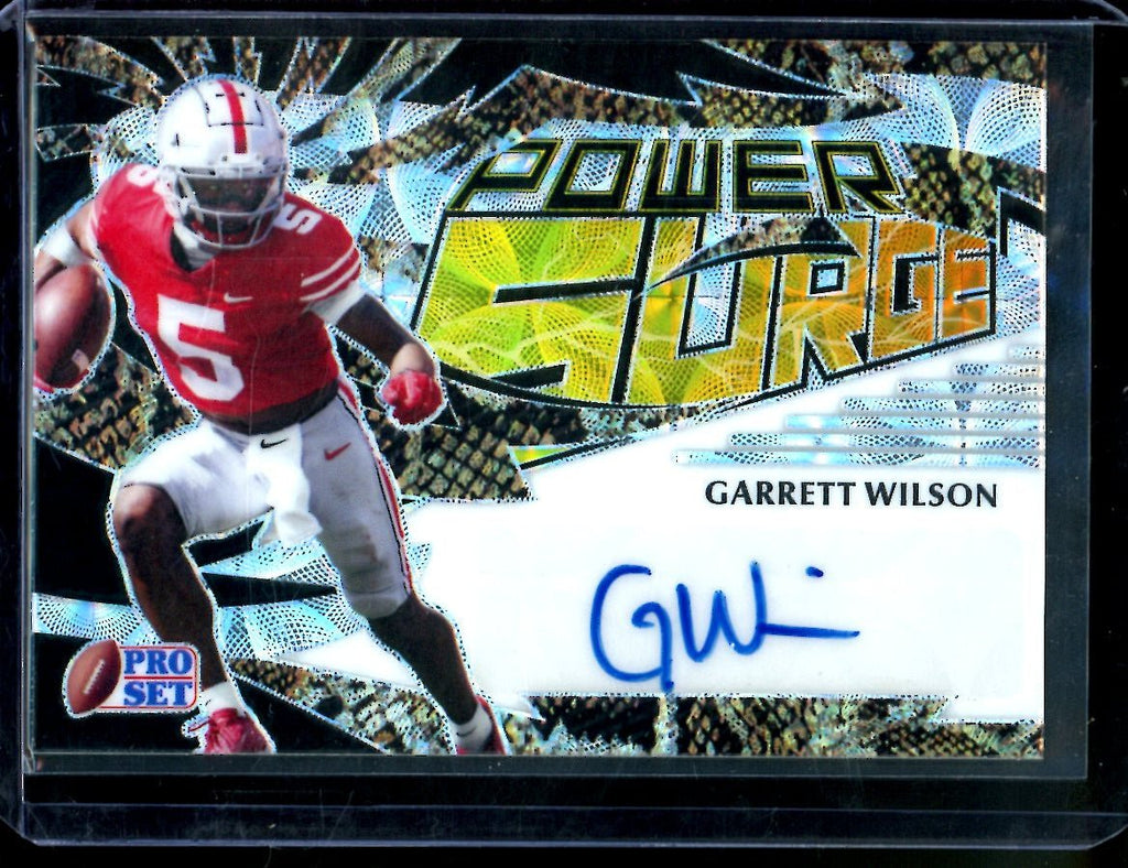 2022 Leaf Pro Set Garrett Wilson Power Surge Auto /5 Jets