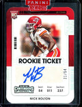 2021 Panini Contenders Nick Bolton Rookie Ticket Stub Auto /54 Chiefs