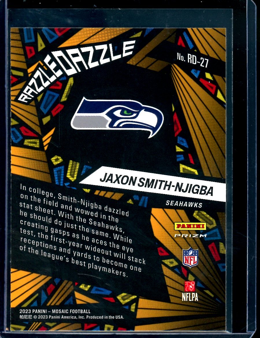 2023 Panini Mosaic Jaxon Smith-Njigba Rookie Razzle Dazzle SSP Seahawks