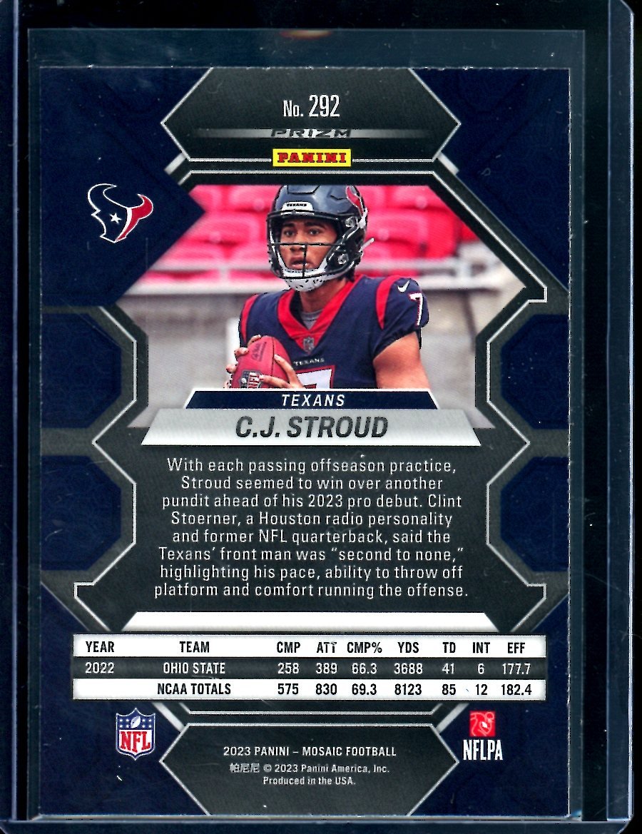 2023 Panini Mosaic C.J. Stroud Rookie Silver Texans