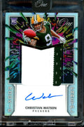 2022 Panini One Christian Watson Rookie Fractal RPA /50 Packers