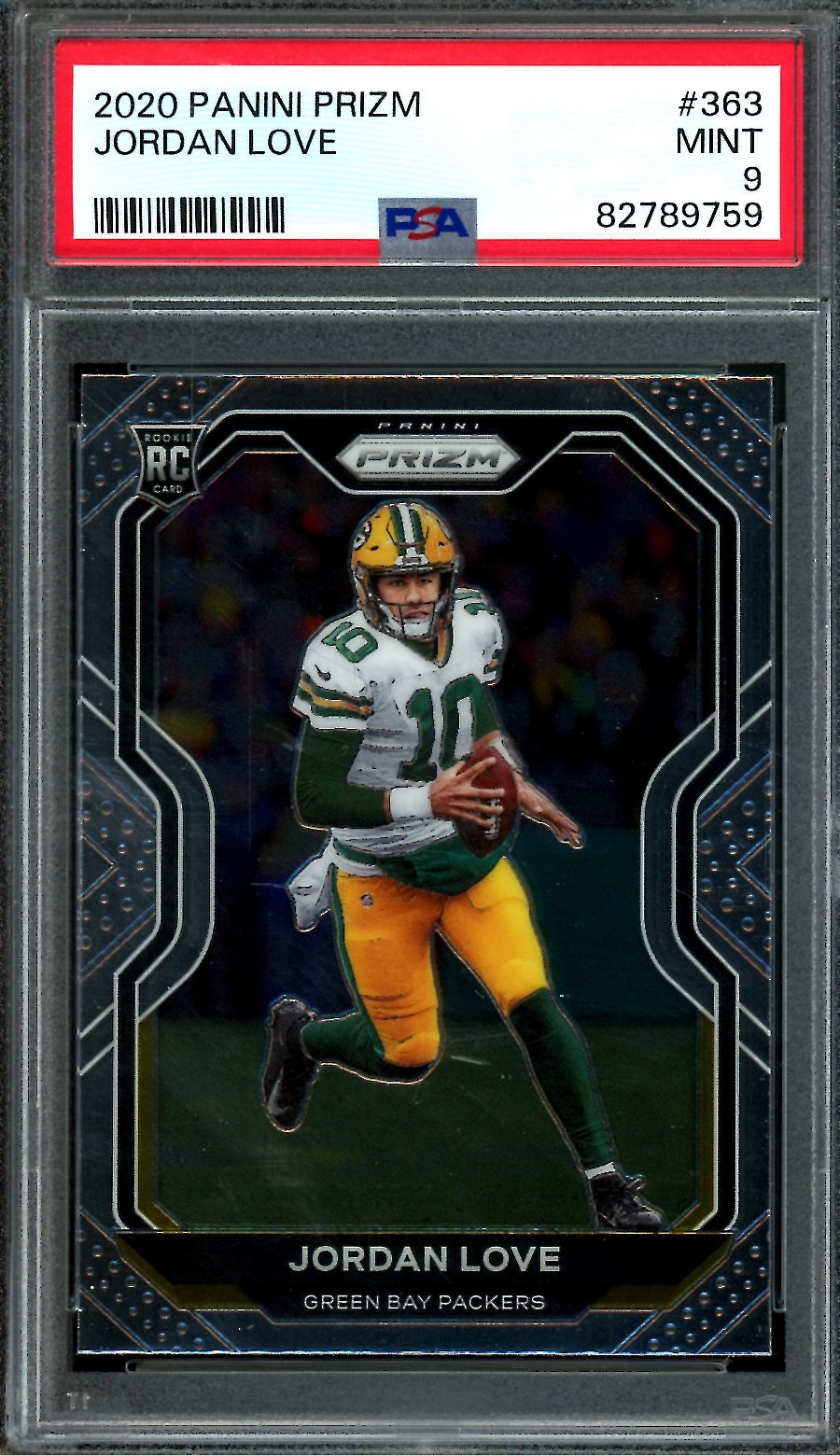 2020 Panini Prizm Jordan Love Rookie PSA 9 Packers