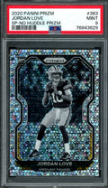 2020 Panini Prizm Jordan Love Rookie SP No Huddle PSA 9 Packers