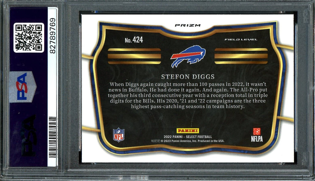 2022 Panini Select Stefon Diggs Cosmic Prizm PSA 9 Bills