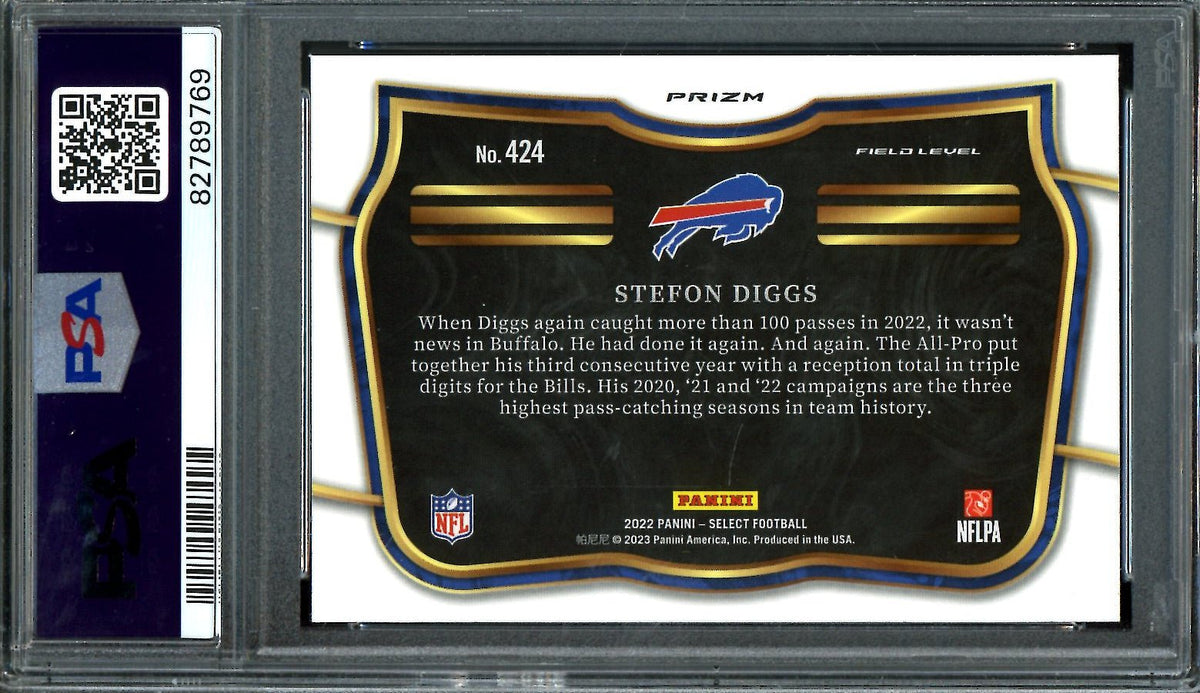 2022 Panini Select Stefon Diggs Cosmic Prizm PSA 9 Bills