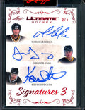 2023 Leaf Ultimate Hockey Mario Lemieux/Jaromir Jagr/Kevin Stevens Triple Auto /5