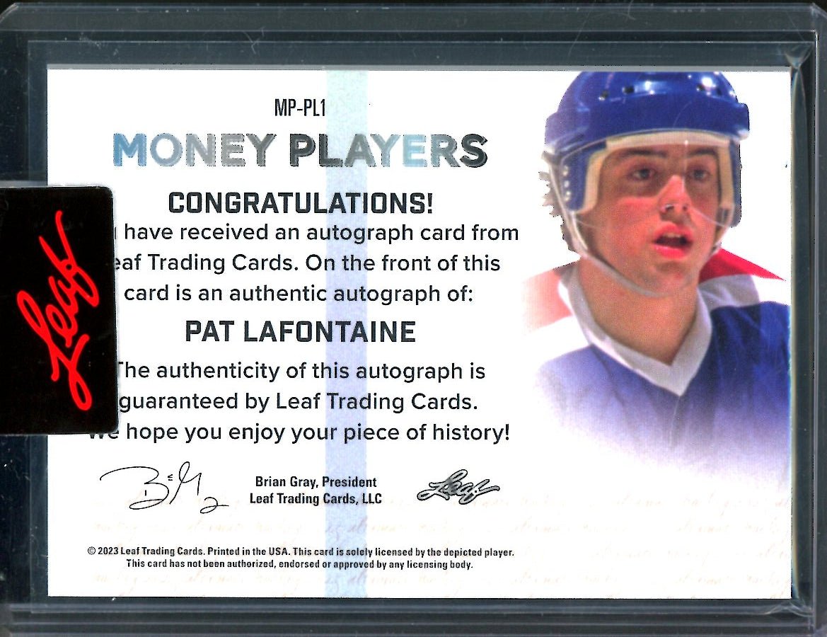 2023 Leaf Ultimate Hockey Pat Lafontaine Money Players Auto /3