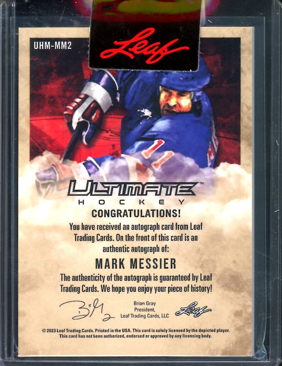 2023 Leaf Ultimate Hockey Mark Messier Auto /3