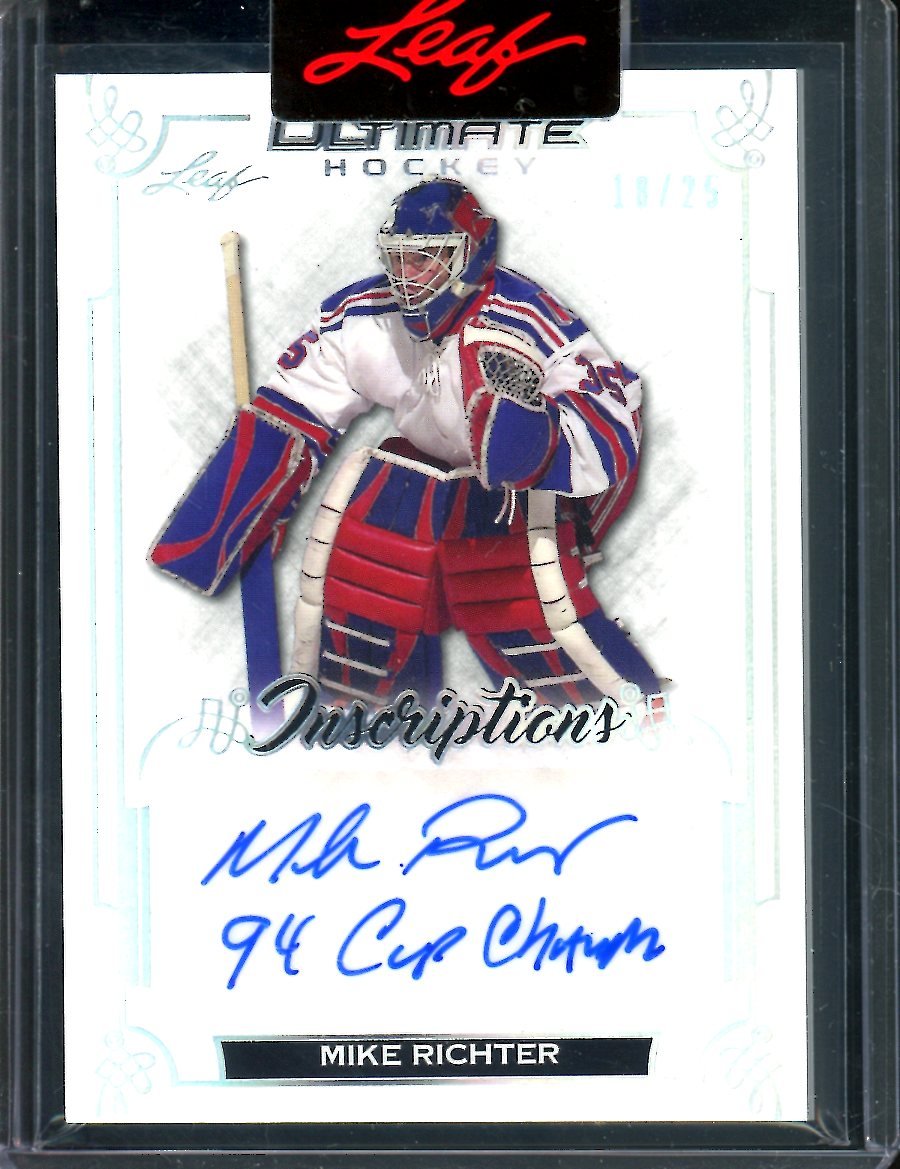 2023 Leaf Ultimate Hockey Mike Richter Inscriptions Auto /25