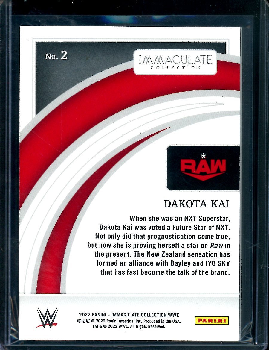 2022 Panini Immaculate Dakota Kai Gold /10 WWE