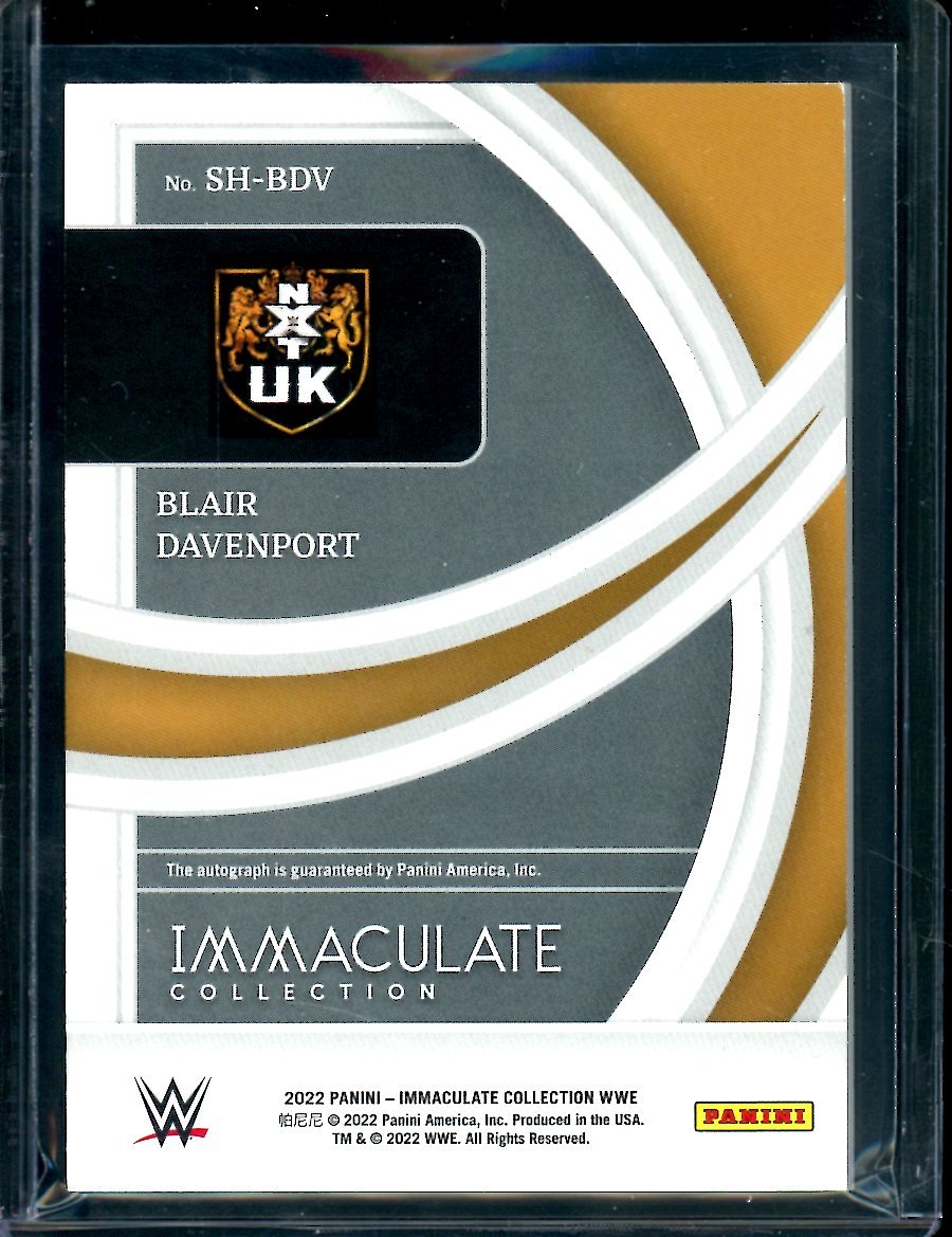2022 Panini Immaculate Blair Davenport Shadowbox Auto /99 WWE