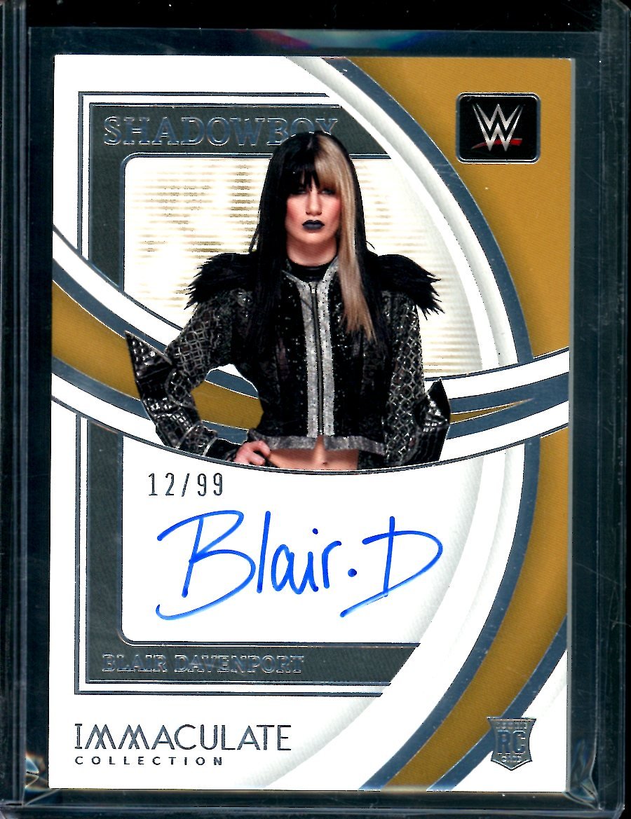 2022 Panini Immaculate Blair Davenport Shadowbox Auto /99 WWE