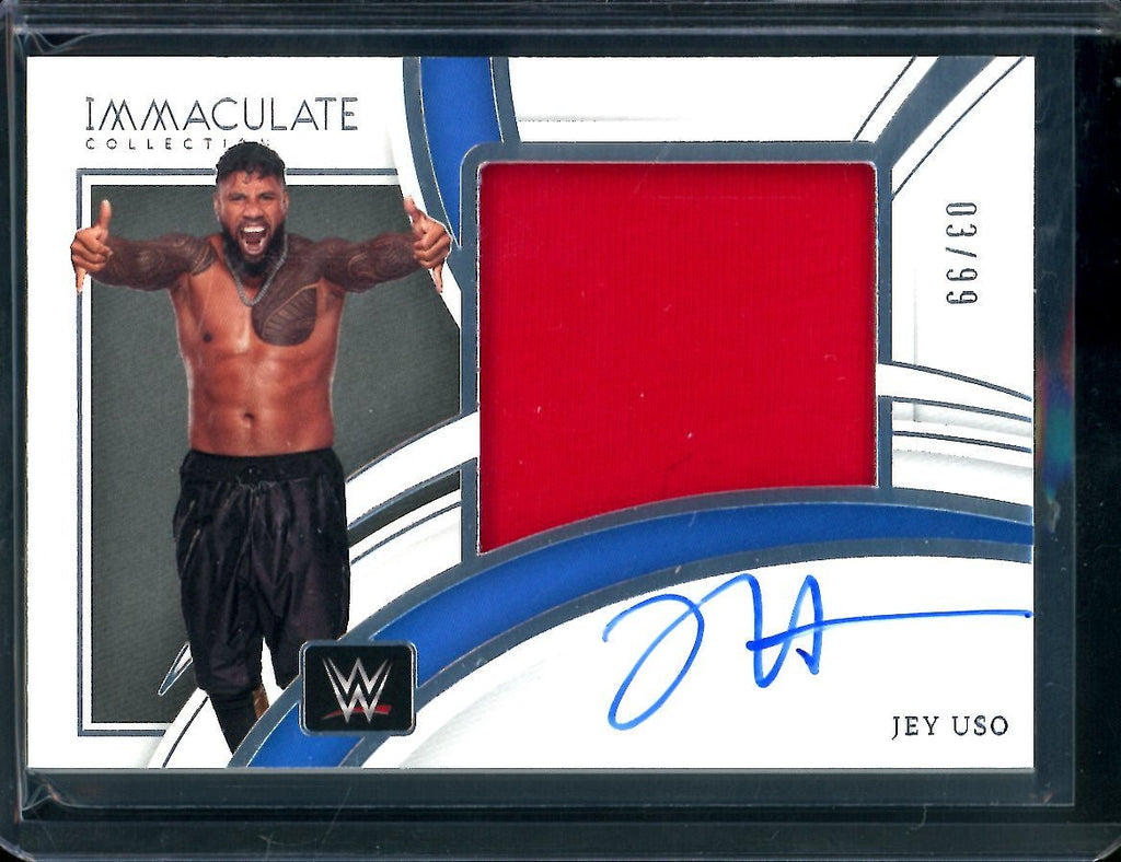 2022 Panini Immaculate Jey Uso Patch Auto /99 WWE