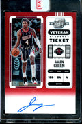 2022/23 Panini Contenders Optic Jalen Green Veteran Ticket Auto Red /60 Rockets