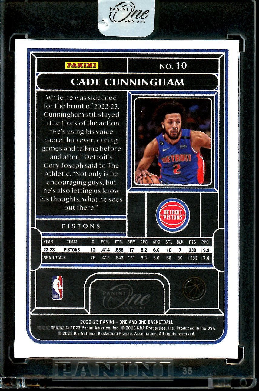 2022/23 Panini One & One Cade Cunningham /99 Pistons